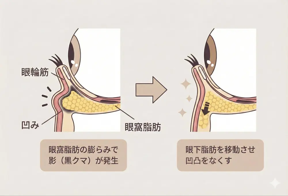 経結膜脱脂術（目の下の脂肪取り）